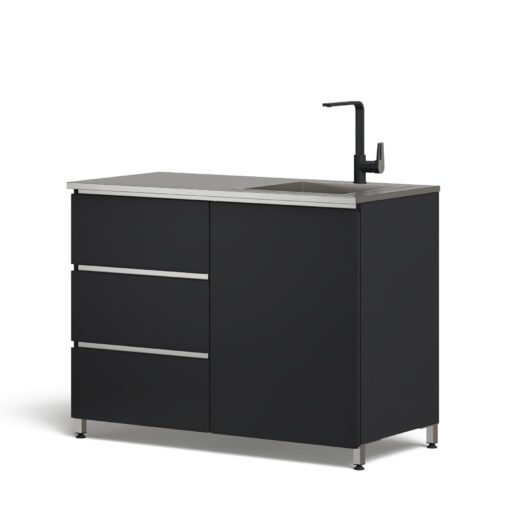 Utekjøkken BDH1180x550x885mm H.vask,1 dør,3 skuffer